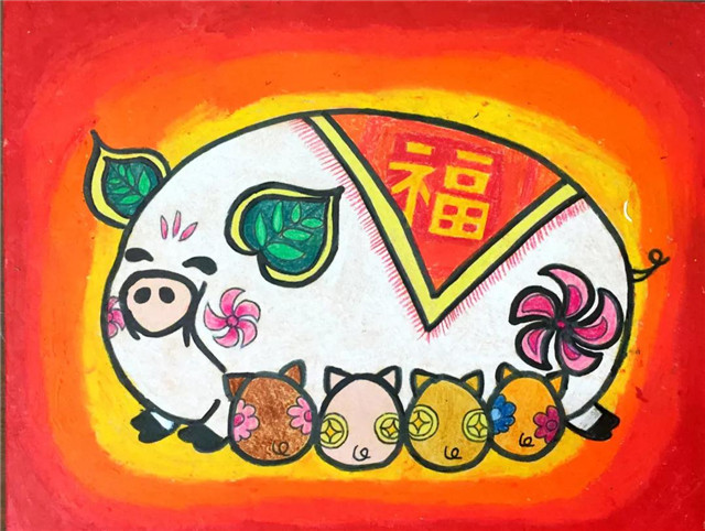 题库猪年邮票大赛设计,中山一小年级获广东省全国数学学生四小学图片