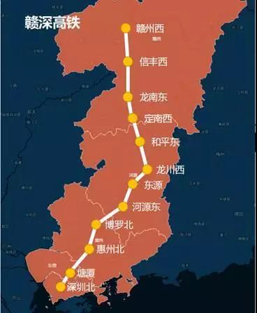 赣深高铁(计划于2021年建成通车)在建的350公里时速高铁如上图所示