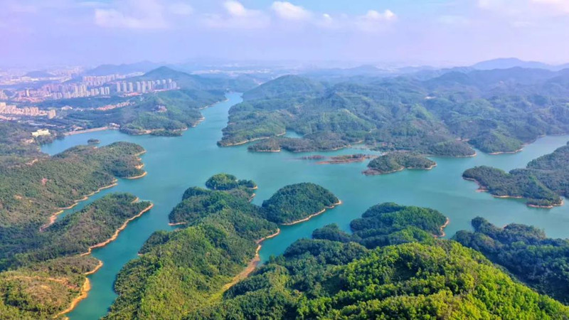 第3个愿望:去中山市狮头山看长江水库全景.