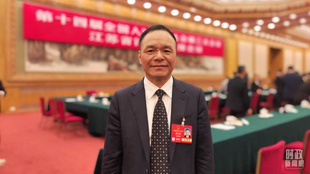 △缪汉根代表。（总台央广记者马喆拍摄）