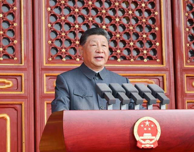 △2025年9月3日，习近平总书记出席纪念中国人民抗日战争暨世界反法西斯战争胜利80周年大会，并发表重要讲话。
