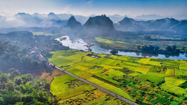 圖為廣東清遠連州市保安鎮(zhèn)水口村晨景。（受訪者供圖）