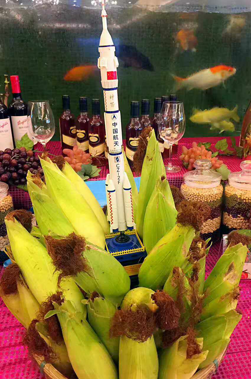 在竹苑市场的二楼,就有售太空蔬菜,分别有茄子,冬瓜,青椒,玉米等蔬菜