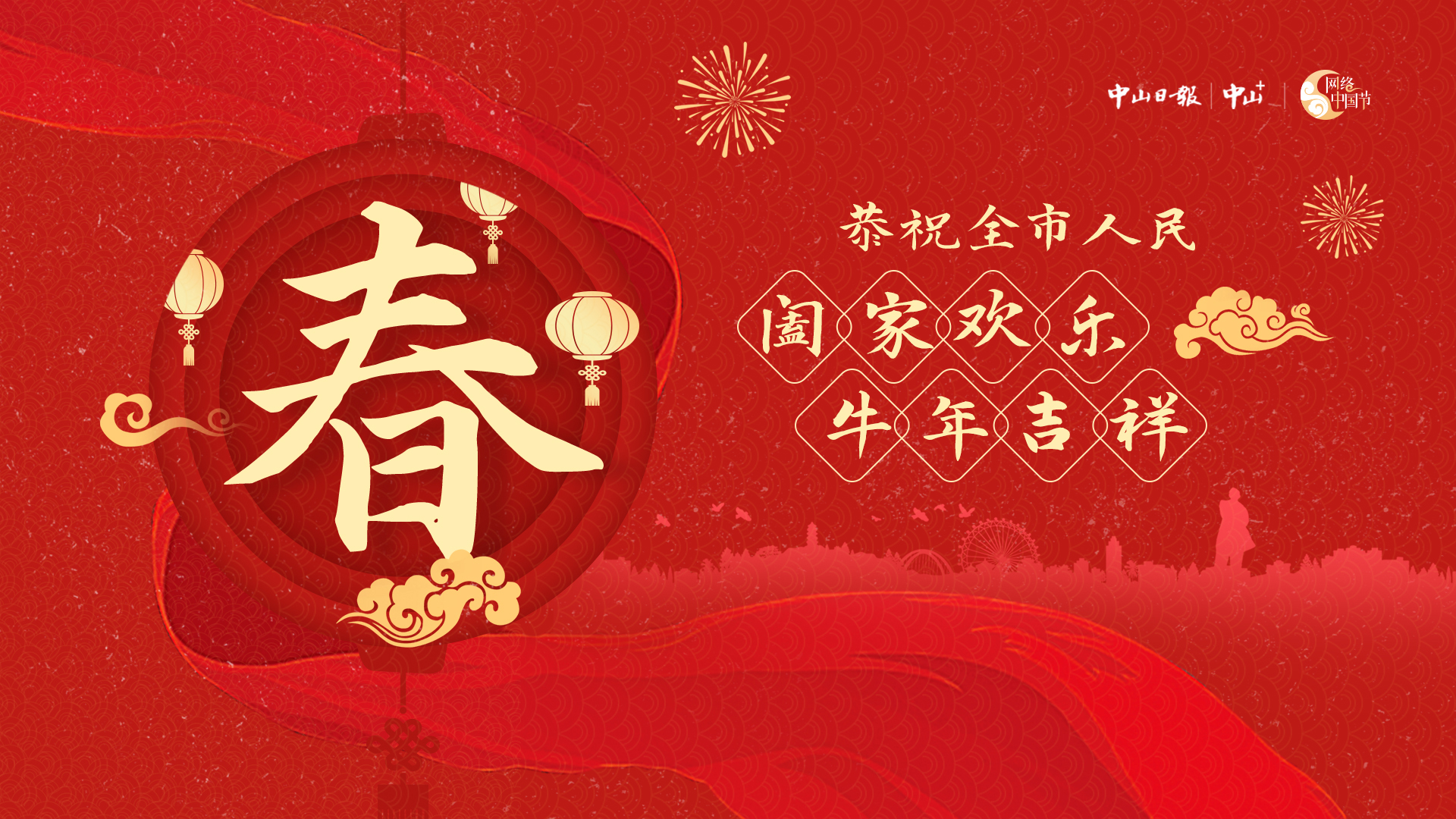 海报| app和微信春节祝福轮播海报6张