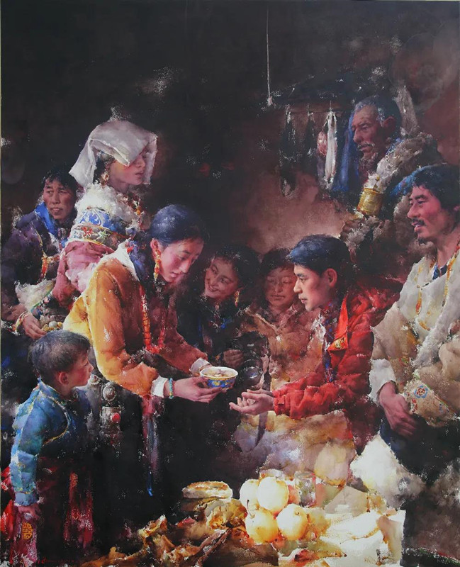 看· 展丨水彩画笔循光而至，阐释少数民族生命个体的温暖与深沉