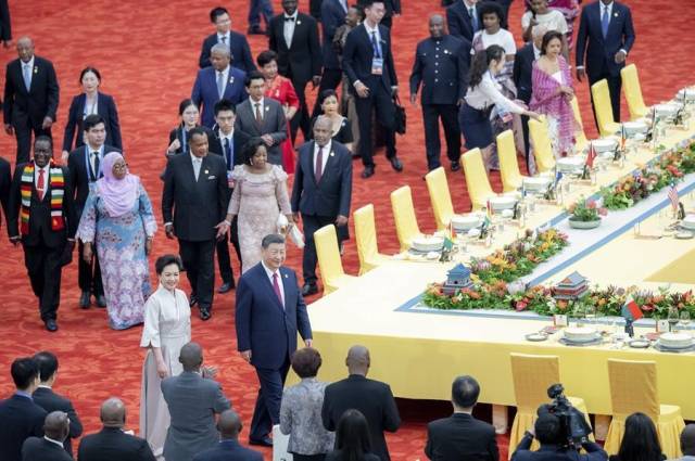△2024年9月4日晚，习近平主席和夫人彭丽媛在北京人民大会堂举行宴会，欢迎来华出席中非合作论坛北京峰会的非方及国际贵宾。